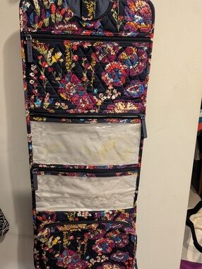 Vera Bradley Black Floral Hanging Cosmetic Organizer - Multicolor